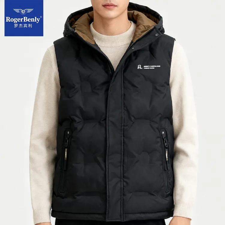 新款羊毛马甲男士秋冬季加厚保暖背心男中青年潮流休闲879201