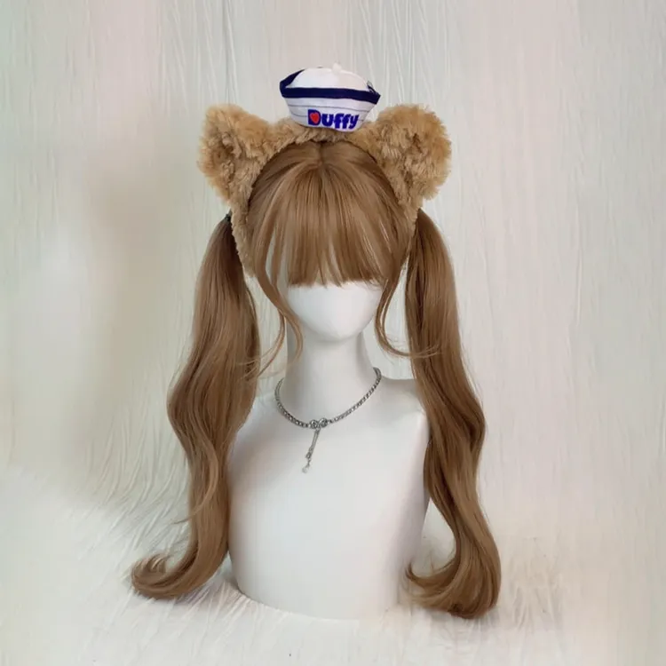 【小熊船长】艾丽卷卷假发女奶茶香槟色少萝整顶长卷发大波浪全头套