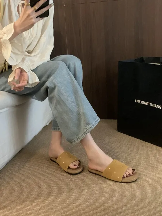【丽姐推荐】a677，平底软底韩版拖鞋1160-9