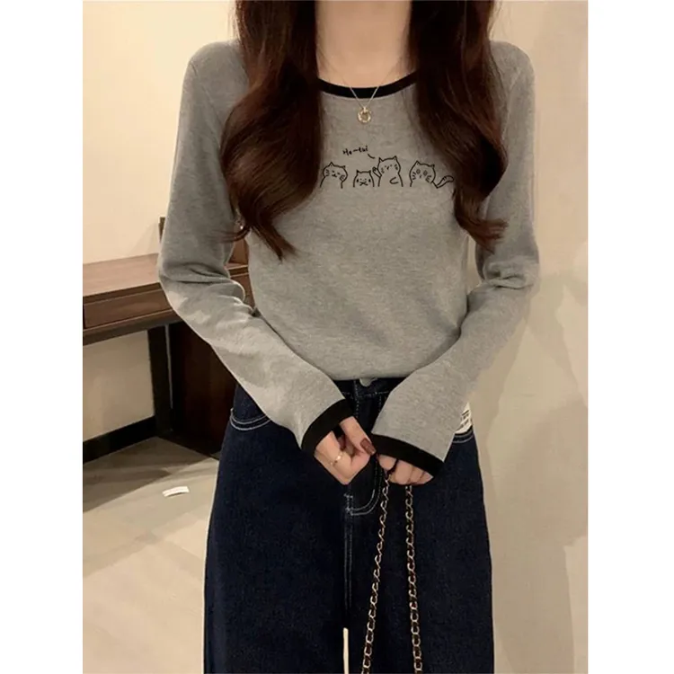 清仓捡漏~加绒加厚磨毛正肩长袖打底衫女秋冬季内搭韩版德绒上衣