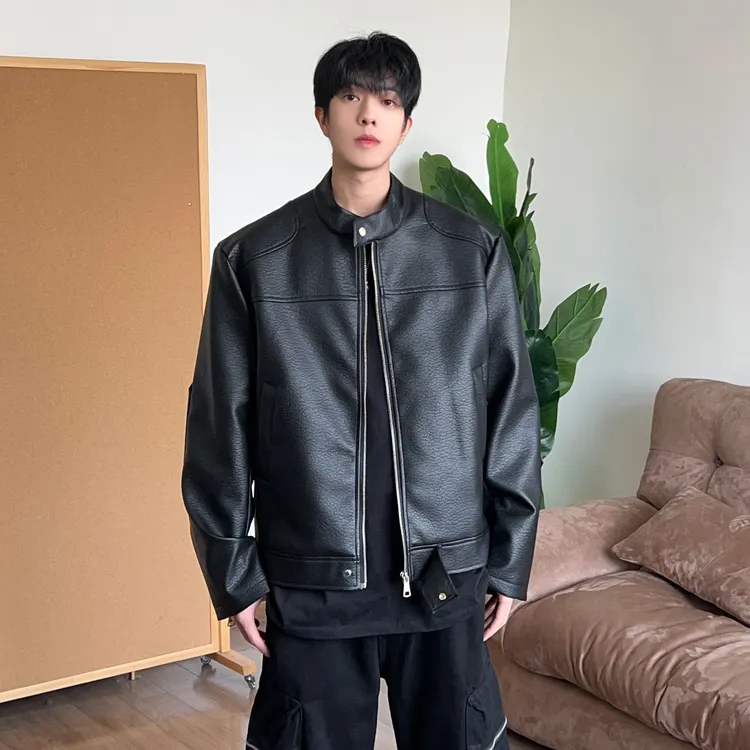 皮衣短款春款夹克休闲机车帅气上衣春秋百搭韩版春季夹克外套男