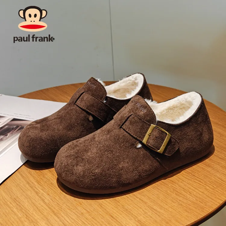 大嘴猴女鞋勃肯鞋加绒保暖冬季新款抗寒舒适柔软百搭休闲鞋子韩版