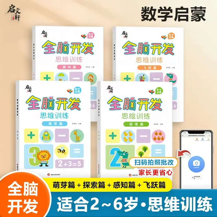 幼儿全脑开发 儿童益智早教书2-6岁 数学启蒙 思维训练  