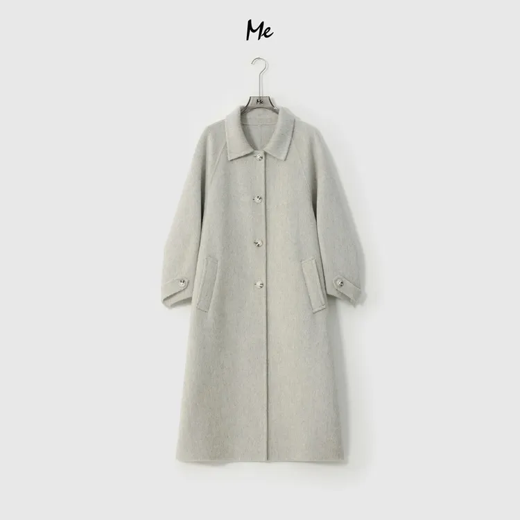 ME【灯笼鸵鸟大衣 （手工双面呢）】牦牛绒桑蚕丝混纺大衣MESA4752