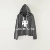 AP洛哥53113WT【暖调/单独连帽拉链外套】棉混纺雪花绒时尚百搭外套