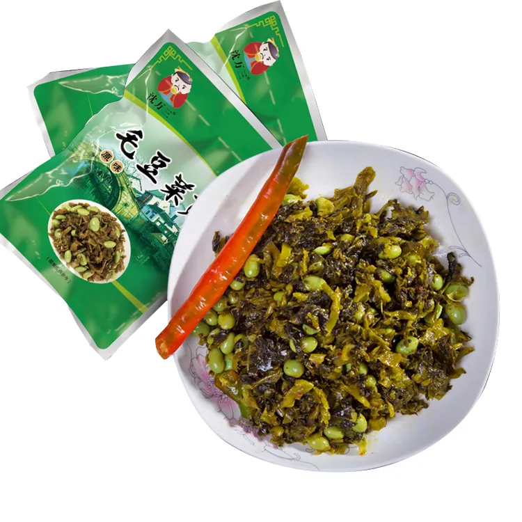 【新日期】毛豆菜苋60g*5袋装咸鲜口味苏州特产即食咸菜解腻下饭