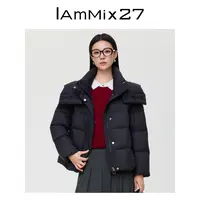 Iammix27冬季立领羽绒服女短款宽松云感保暖外套Z5D0008