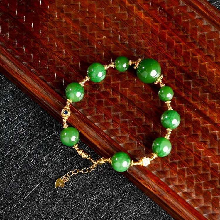 【如梦】WDBS-257和田玉碧玉DIY手链