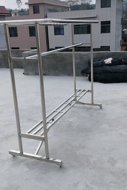 304不锈钢落地晾衣架杆伸缩晾衣架挂衣架凉衣杆卧室阳台衣服架子