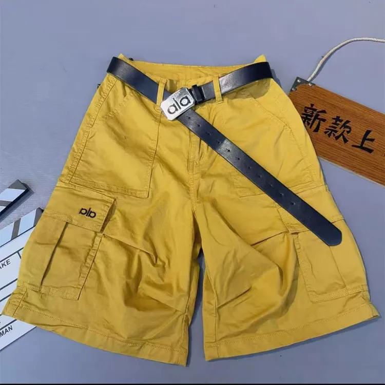 显瘦气质薄款纯色夏季宽松百搭短裤五分裤工装风刺绣遮肉显高时尚