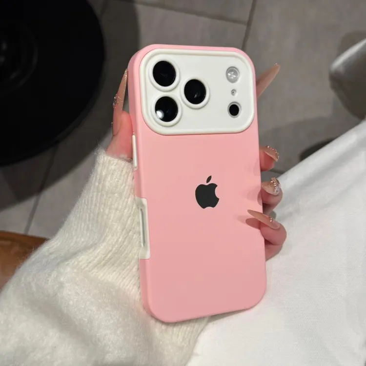 秒变17撞色磨砂肤感适用iPhone16promax手机壳苹果14情侣15全包13