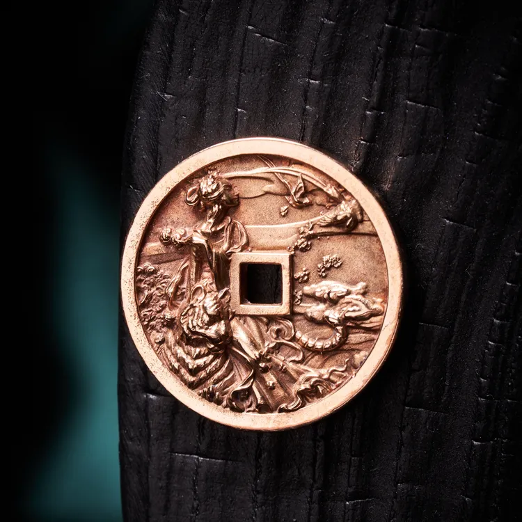 【青铜款】樂行•九歌山鬼花錢独特设计青铜制重宽2.18cm 重 约 7 克