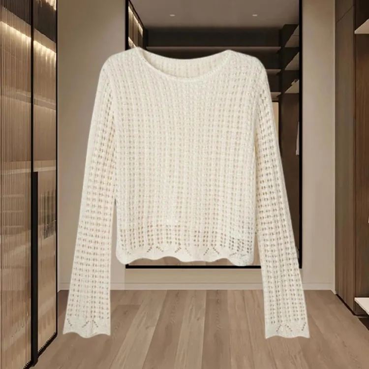 欧若风气质设计感镂空针织衫女2026夏季新款时尚百搭休闲罩衫上衣