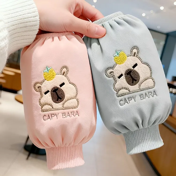 4双儿童袖套中长款罗口冬季宝宝护袖套女幼儿园女孩男童女童套袖