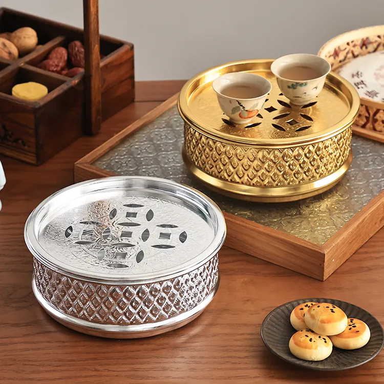 异丽泰锡茶盘沥水盘不锈钢家用小型沥储水式茶台功夫茶具干泡托盘