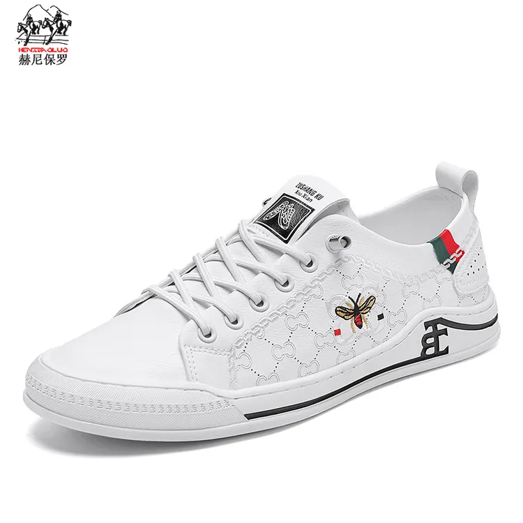 赫尼保罗百搭透气夏季板鞋男士低帮小白鞋一脚蹬夏季透气小白鞋男