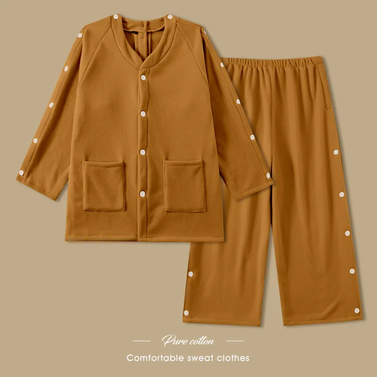 2025新款秋冬季艾灸服前后侧开加绒加厚中医针灸理疗服养生馆专用