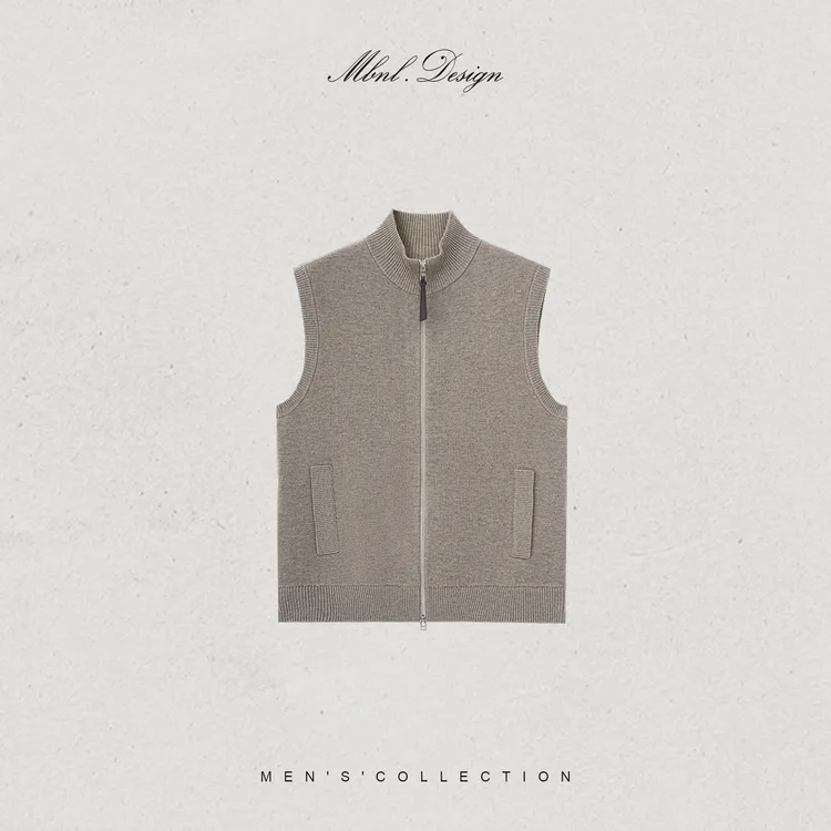 MBNL-F「L.E Vest」秦磊男装美丽诺羊毛定织一体织云马甲LL-WMJ6028