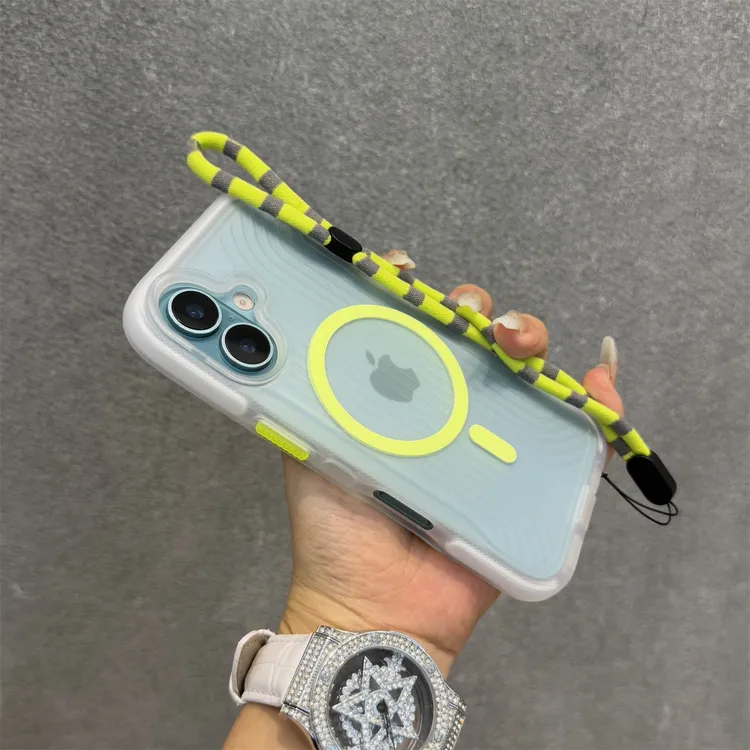 飞虎胜磁吸瓦楞纹带挂绳适用iPhone17手机壳苹果16/15promax/14套
