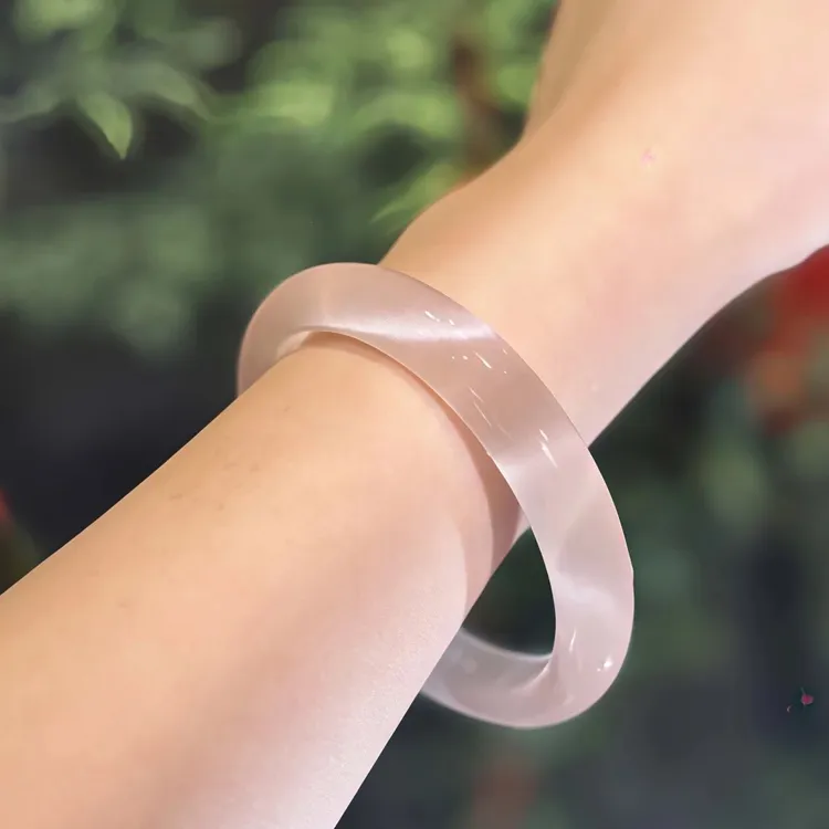 【默认微瑕】专柜冰透猫眼手镯 五种颜色可挑选