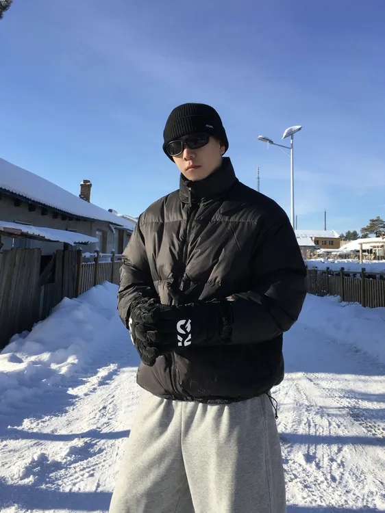 潮牌新国标90白鸭绒三防羽绒服男冬季加厚宽松简约情侣外套