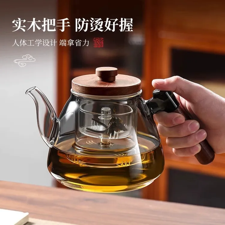 茶壶泡茶家用茶水分离煮茶壶加厚耐高温煮茶炉加厚玻璃茶具高档