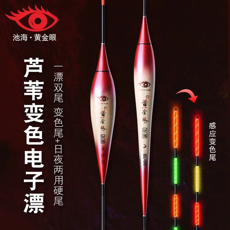 黄金眼咬钩变色日夜两用硬尾浮漂旗舰正品感应电子夜光漂醒目灵敏