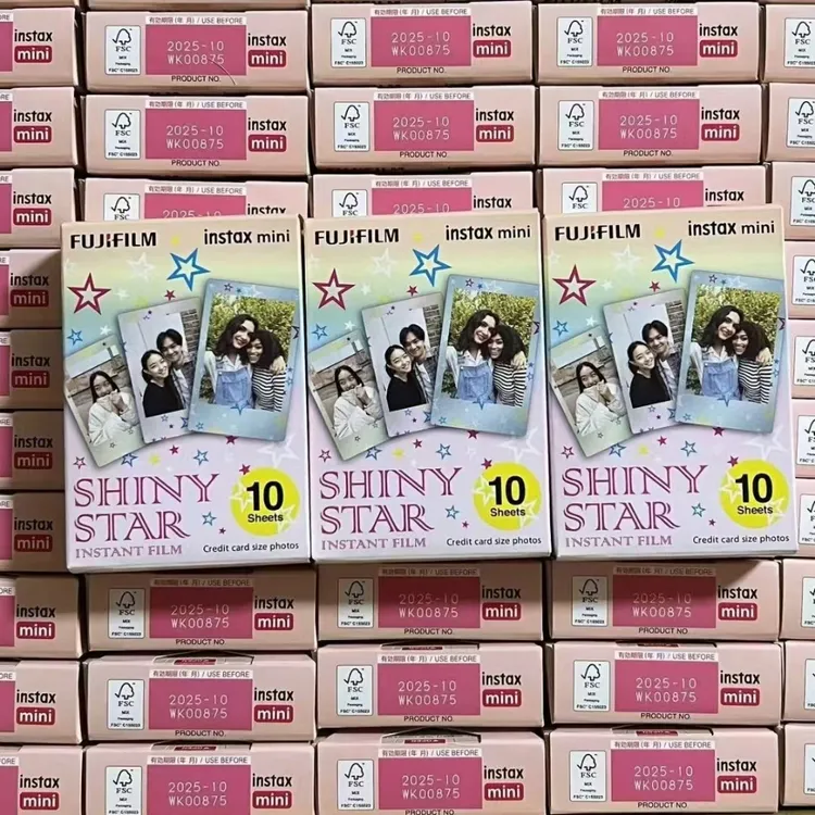 富士拍立得mini花边相纸 繁星相纸 拍立得相纸 星星10张