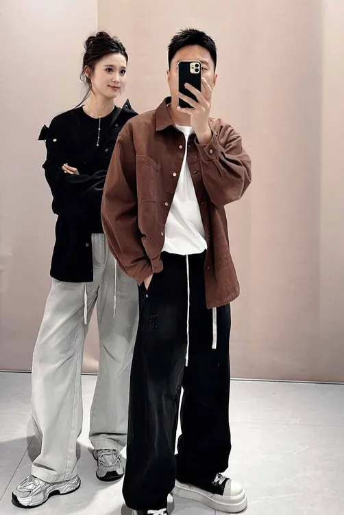 简执书衬衫美式休闲风长袖渐变设计秋季男四季通用