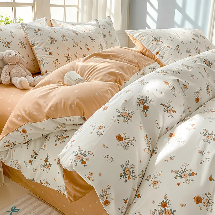 小清新加厚全棉床上四件套纯棉2025新款床品宿舍床单被套罩三件套