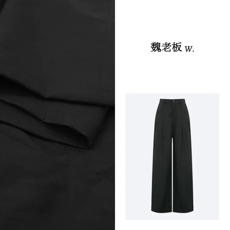W.Diva【心愿】宽松百搭亚麻天丝休闲裤纯欲慵懒风女装2K2900X86