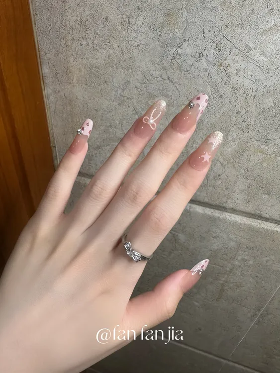 ins爆款穿戴甲甲片猫眼感手工法式豹纹美甲片甜妹学生穿戴甲