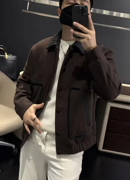 【马哥严选】新款羊皮加绵羊毛秋冬新款男士时尚加棉加厚夹克外套