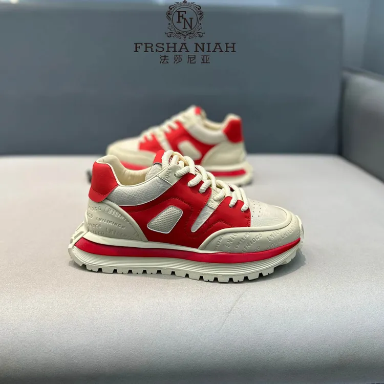 法莎尼亚男鞋时尚百搭春季潮流舒适低帮男士韩版老爹鞋休闲运动鞋