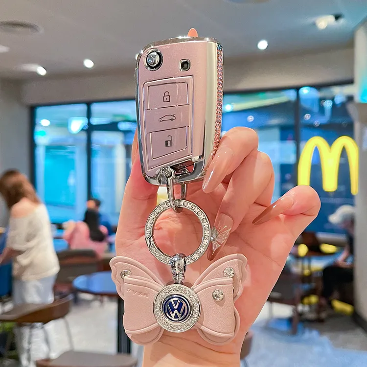 适用大众车钥匙保护套迈腾b8速腾polo朗逸帕萨特CC影途岳途观女 
