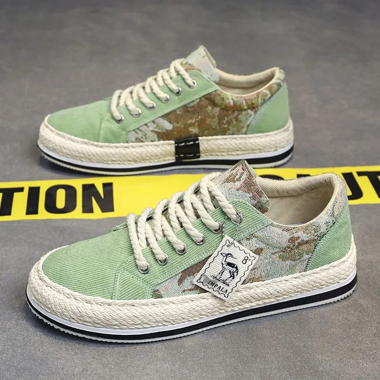 帆布男鞋薄款百搭夏季高帮平板白鞋潮鞋鞋子夏季工作老布鞋帆布鞋