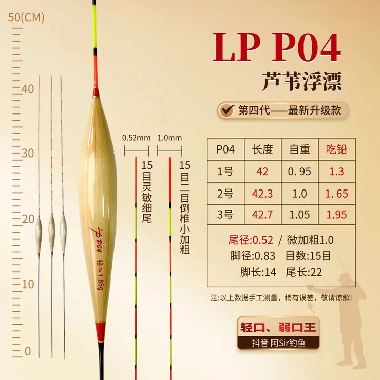 最新款LP-P04第四代升级带壳芦苇高灵敏钓鲫鲤天花板[轻口弱口王]