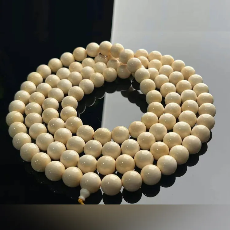 非金属皮质手链 精工猛犸高品质圆珠1.2纯手工打磨原色果冻料礼物