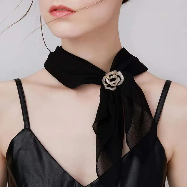 丝巾扣胸针衣角打结高端时尚精致胸花别针固定