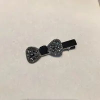 F585黑色蝴蝶结闪闪边夹