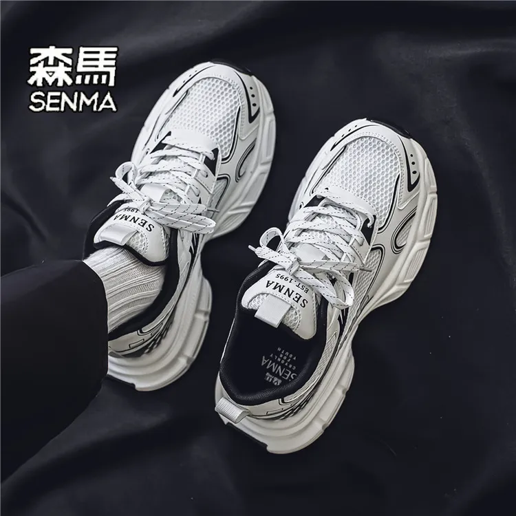 SENMA/森马新款厚底老爹鞋男秋季时尚休闲增高鞋高端百搭潮流男鞋