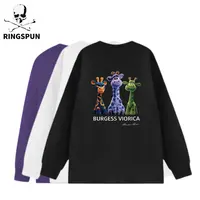 【长颈鹿长袖】RS重磅百搭全棉重工刺绣小众高品质潮奢长袖T恤上衣