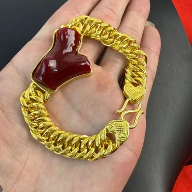 民族风男女通用金色时尚粗款男款链空心饰品