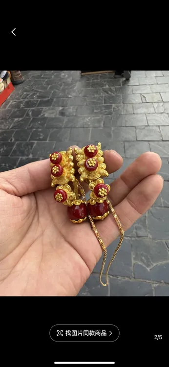 铜合金耳饰 铜合金尼泊尔民族风耳环中号
