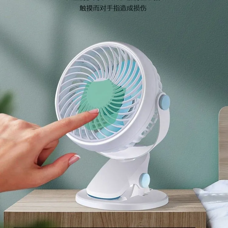 USB迷你夹式桌面便携可充电台扇电风扇小型夹式风扇小风扇风扇