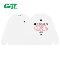 GAT（湖泊）绿标秋冬款宽松男女同款纯棉重百搭磅潮牌长袖T恤
