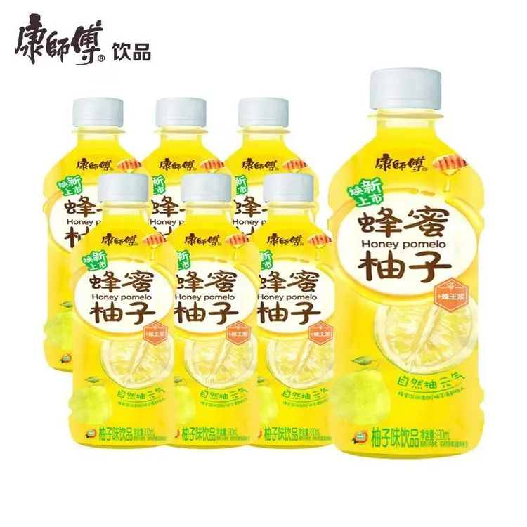 【新疆直发】康师傅轻养果荟蜂蜜柚子330ml新疆包邮迷你柚子味饮品