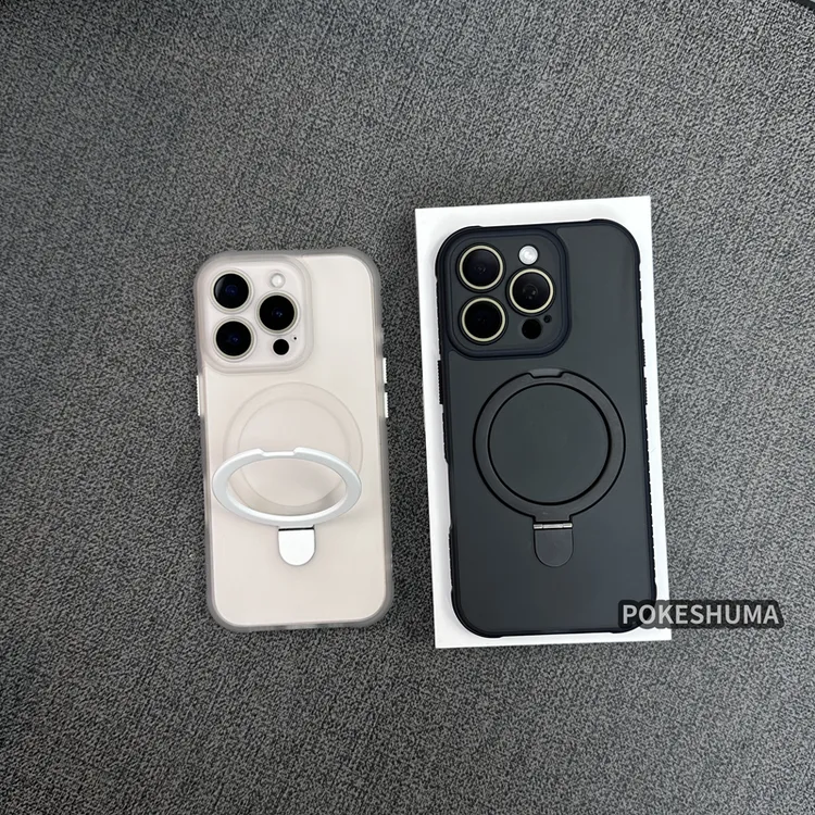 可拆卸护镜磁吸支架磨砂肤感适用iphone16promax苹果15/14手机壳