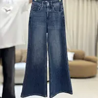 zaw大码微喇牛仔裤女春秋季显瘦喇叭裤子胖mm大腿粗屁股大/25365