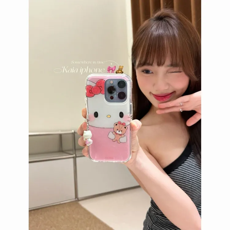 IMD小熊kt猫适用iphone16苹果15果冻手机壳小米OPPOVIVO荣耀